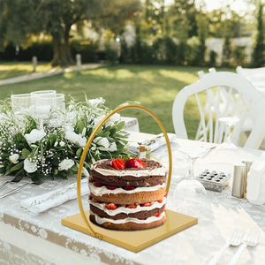 Espositore circolare staccabile di lusso del supporto della torta dell'oro del ferro per il supporto della torta della tazza del partito - Product Image 2