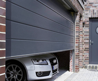 Porte de garage segmentée automatique en acier à isolation thermique de conception moderne, usage domestique, étanche, antivol, caractéristiques de la villa résidentielle