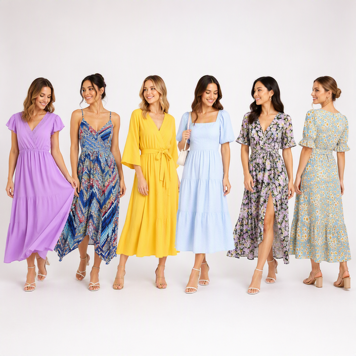 bulk cotton dresses Used Womens Mixed Length Second Hand Clothing Wholesale Grade A Disinfected Stock Export Used Clothes White dress A-line bridal gown ❌SOLD Vintage 90's Esprit Size:Onesize (S/M) Scoops Mixed Media Maxi