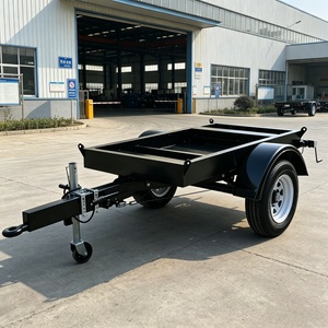 Chasis de Remolque Utilitario de Eje Único de Acero Q235 de 0.8 Toneladas con Guardabarros y <span class=keywords><strong>Rueda</strong></span> Guía para Construcción DIY - Product Image 1