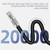 Câble usb métallique en alliage de zinc de haute qualité 120w 6A à charge rapide type-C pour ordinateur portable et téléphone