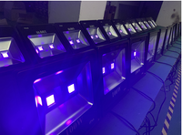 Lampu proyeksi ungu COB LED 100W, tahan air luar ruangan untuk deteksi Bar suasana cahaya UV hitam untuk taman tema panggung pesta