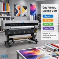 Nueva Impresora de Inyección de Tinta Eco Solvente CMYK de Formato Ancho Totalmente Automática para Papel Fotográfico de Película Ligera y Medios de PP