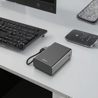 Chargeur mobile au lithium OEM, prix de gros, prise en charge de la charge rapide PD 20W, mini portable, câble intégré, métal, batterie externe 20000mAh