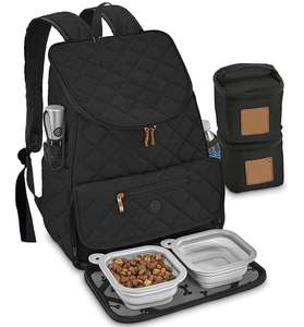 Gıda taşıyıcılar çanta ile köpek seyahat çantası silikon katlanabilir kaseler evcil hayvan sırt çantası tedavi köpek eğitim kılıfı - Product Image 1