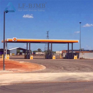 Toldo de acero para estación de gas, estructura de acero, para construcción, estación de gasolina - Product Image 3