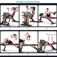 Banc de musculation multifonction pliable et réglable pour exercices de musculation et de fitness