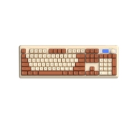 Clavier à membrane sans fil USB Type-C 2,4 GHz 910 personnalisable avec écran et bouton multifonction, 104 touches, trois modes