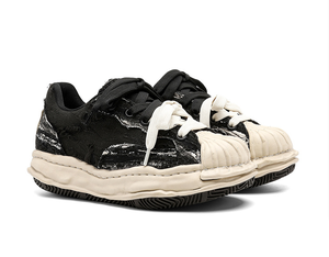 Sepatu Couple Retro WITHCOCO New Ugly Cute Shell Toe Dissolving Lace-up,  Penambah Tinggi Tak Terlihat 7CM, Sneakers Kasual Patchwork