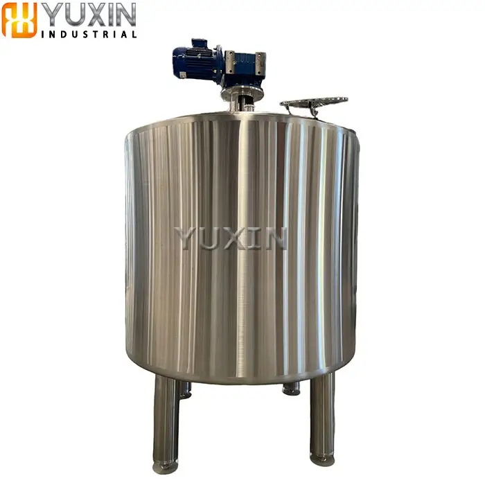 10000l stainless steel industrial cosmetic shampoo mixing tank with agitator