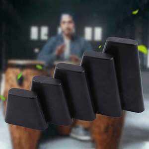 Cencerro para tambores Instrumentos de instrumentos de percusión 4 6 7 pulgadas Metal Black Cow Bell Fabricantes al por mayor - Product Image 2