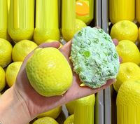 Balle anti-stress artisanale croustillante au citron, jouet à presser, fruit changeant de couleur, balle sensorielle ASMR pour soulager le stress