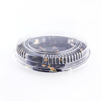Vente en gros Livraison en polystyrène Mini emballage à emporter écologique personnalisé avec feuille d'or Conteneur PS Plateau à sushi avec couvercle