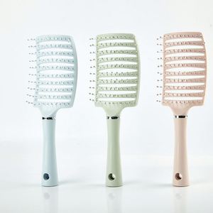 Cepillo Desenredante para Cabello Húmedo y Seco, Diseño Hueco, Plástico, Peine para Peinar, Cepillo Ventilado Curvo Personalizado - Product Image 1