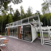 Les maisons conteneurs en acier modulaires préfabriquées les plus populaires de 20, 30 et 40 pieds - Cabane de style Apple avec 2 chambres et salle de bain suspendue