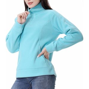 Sudadera de Forro Polar para Mujer FOXA, con Cierre de Cremallera de un Cuarto, Manga Larga, Informal, para Otoño, Transpirable - Product Image 4