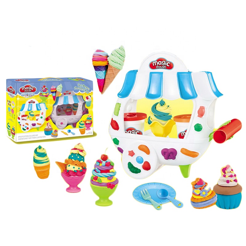Kids Clay Mould Kitchen Colorful Play Dough Set