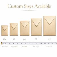 Sobres de Papel Dorado Personalizados al por Mayor, Logotipo Estampado en Caliente, Invitación de Boda de Lujo, Papel Premium, Paquete a Granel Multicolor