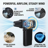 Mini souffleur d'air électrique sans fil portable pour clavier, outil de nettoyage écologique anti-poussière
