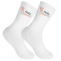 Chaussettes décontractées brodées sur mesure pour femmes, pour la course et le sport, avec revers jetable, échantillon rapide, quantité minimale de commande OEM