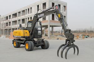 Escavatore idraulico a ruote 8 Ton piccola Mini ruota di zucchero canna tronco legno legname Grapple Loader prezzo per la vendita - Product Image 3