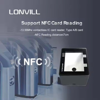 Lecteur de passeport LONVILL, scanner de codes-barres sans fil 2,4G à vendre, lecteur de carte intelligente NFC avec USB RS232 RS485 Bluetooth