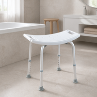 Équipement de sécurité pour la salle de bain, chaise de douche légère en aluminium antidérapante confortable pour les personnes âgées, tabouret de douche pour adultes