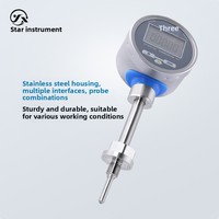 CWDZB3 Industrial Thermometer High-Precision Pt100 Temperature Sensor Transmitter Built-in Battery LCD Display Stainless OEM ODM