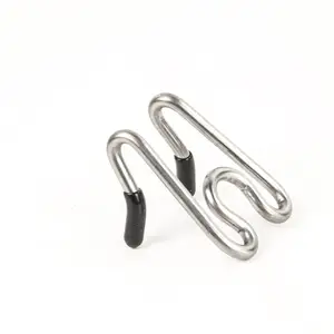 恒盛定制批发不锈钢丝成型钩，带塑料盖，用于叉或夹领