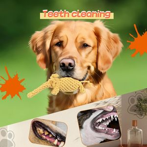 Juguete de cuerda para perros, juguetes interactivos para masticar para entrenamiento de masticadores agresivos, animales lindos de peluche, juguetes para perros - Product Image 3