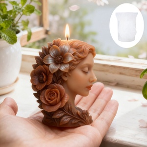 Molde de Silicona para Velas Aromáticas de Meditación para Niñas TangChu, Adornos Creativos DIY, 3D Estereoscópicos, Modernos y Sencillos para Uso Familiar - Product Image 3