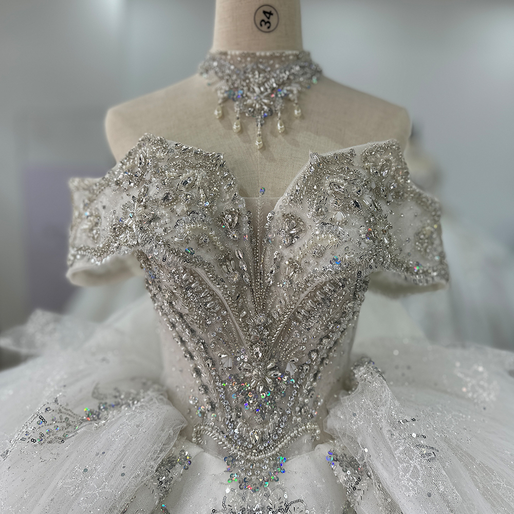 Fairy Wedding Dress - Luxury Beading off the Shoulder