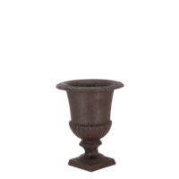 Esschert Design Jardinière d'extérieur en fonte, pot de fleurs haut sur pied