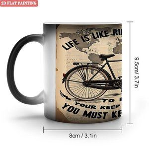Magic Mug Frosted Black 11oz <b>Ceramic</b> Heat Activated Color Changing <b>Cup</b> - Product Image 1
