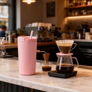 Vaso Térmico de Acero Inoxidable 304 de 450 ml, Diseño Premium, <span class=keywords><strong>Taza</strong></span> de Café con Tapa y Pajita, Logotipo Personalizado para el Mercado Saudí - Product Image 3