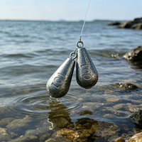 Plombs de pêche en fonte en forme de goutte d'eau 10g-200g, lestes en plomb pour la pêche en rivière et en mer, matériel de pêche en gros