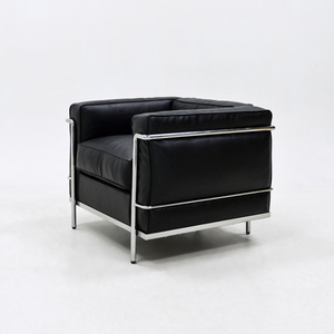 Chaise longue en cuir minimaliste moderne avec design capitonné, canapé modulaire pour bureau, salon, appartement, hôtel - Product Image 4