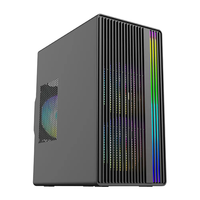 Boîtier PC MATX de petite taille avec éclairage ARGB et panneau frontal ventilé, prend en charge les alimentations ATX standard et plusieurs ventilateurs de refroidissement