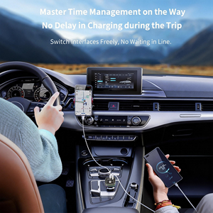 Portable <strong>Car</strong> Kit PD Fast Charge Dual USB <strong>Hands</strong>-<strong>Free</strong> Phone Charger BT5.0 MP3 Player Wireless FM Transmitter 10m Range Cigarette - Product Image 3