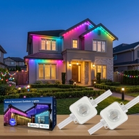 SHIJI Éclairage LED Pixel RGB Extérieur Étanche pour Décoration de Fêtes, Projecteur sur Rail 24V, Lumière de Noël Permanente à Points LED RGB