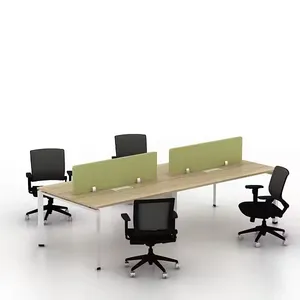 热销高品质4座长凳工作站模型办公楼高级办公桌