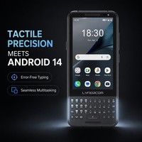 Teléfono Flip 4G VoLTE Desbloqueado con Teclado QWERTY, Doble Pantalla, Tipo-C, Teléfono Sencillo sin Internet, Seguro para Niños, Estudiantes, Personas Mayores, Judíos, Kosher