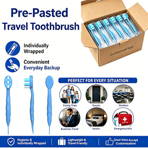 Spazzolini da Denti Monouso Pre-Pastinati OEM Confezionati Singolarmente, Pronti all'Uso per Hotel, Campeggio e Viaggi - Product Image 1