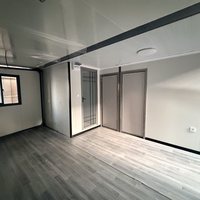 Maison conteneur modulaire en acier à double aile extensible et préfabriquée, installation rapide pour projets d'hébergement du personnel de motel