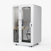 Cabine de bureau multifonctionnelle moderne en acier et verre, prix compétitif, pour bureau à aire ouverte, cabine acoustique, télétravail, portable, pour hôtel et salon