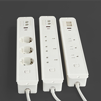 Multiprise industrielle encastrée avec rallonge PD20W USB-C 3 prises, montable sur bureau pour bureau à domicile et dortoir