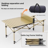 Table de pique-nique pliable 6 places avec chaises, structure en alliage d'aluminium, tissu résistant aux intempéries, réglable, portable, pour le camping en plein air
