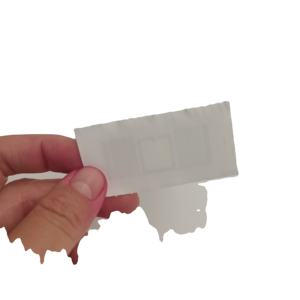 Etiqueta de lavandería de nailon UHF con pegamento de fusión en caliente, <span class=keywords><strong>línea</strong></span> de coser, ciclo de lavado de 200 veces, alta presión, temperatura caliente, arrancar para Hotel - Product Image 2