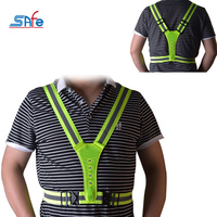 Maille réfléchissante LED ceinture de sécurité élastique gilet de course avec lumière vêtements réfléchissants de qualité supérieure pour les coureurs en plein air