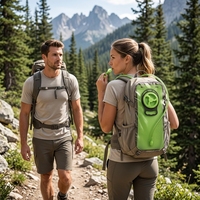 Poche à eau Sibo 3L imperméable en TPU pour le camping, la randonnée et le vélo - Réservoir pliable écologique